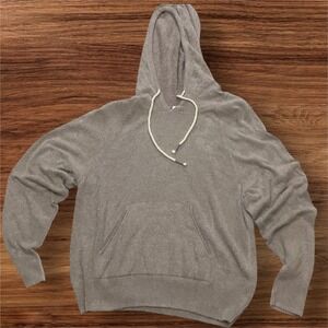 Young Fabulous & Broke Cozy Plush Hoodie Sweatshirt Light Grey Pullover Size M